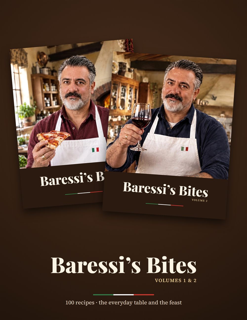 Covers of both volumes of Baressi's Bites