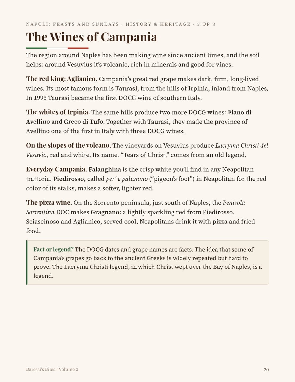 Volume 2 page: The Wines of Campania